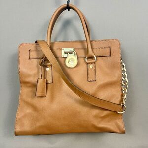 Michael Kors Brown Leather Large Hamilton North South Tote
